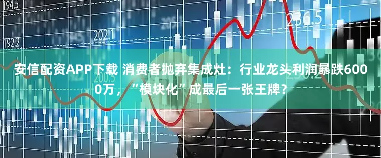 安信配资APP下载 消费者抛弃集成灶：行业龙头利润暴跌6000万，“模块化”成最后一张王牌？